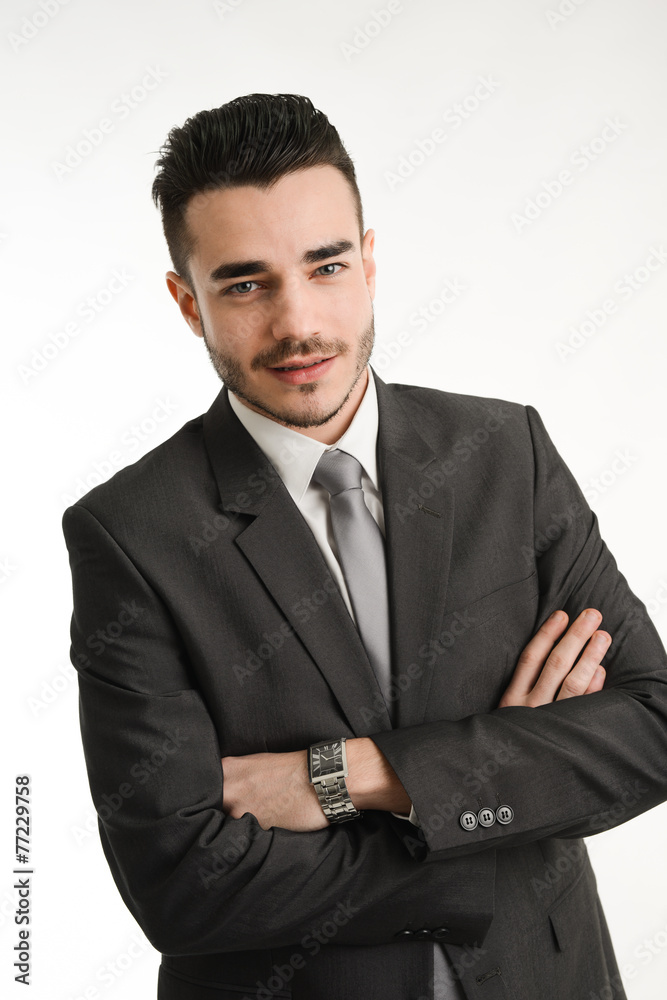 isolated young business man on white background isolated young business man on white background