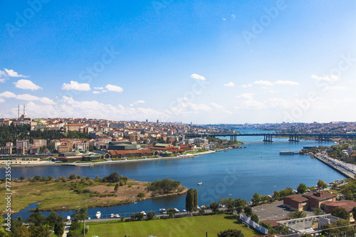 Canvas Print Bridge through The Golden Horn in Istanbul