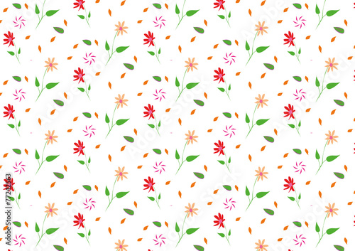 Sommerblumen nathloses Vektor-Muster
