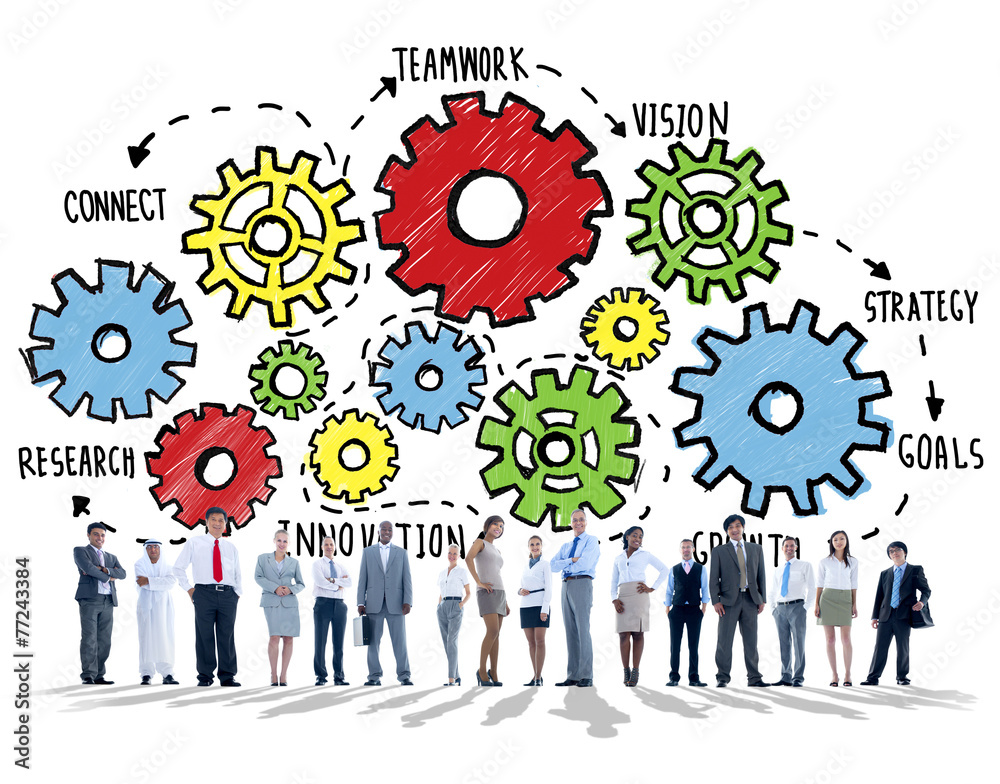 Team Teamwork Goals Strategy Vision Business Support Concept