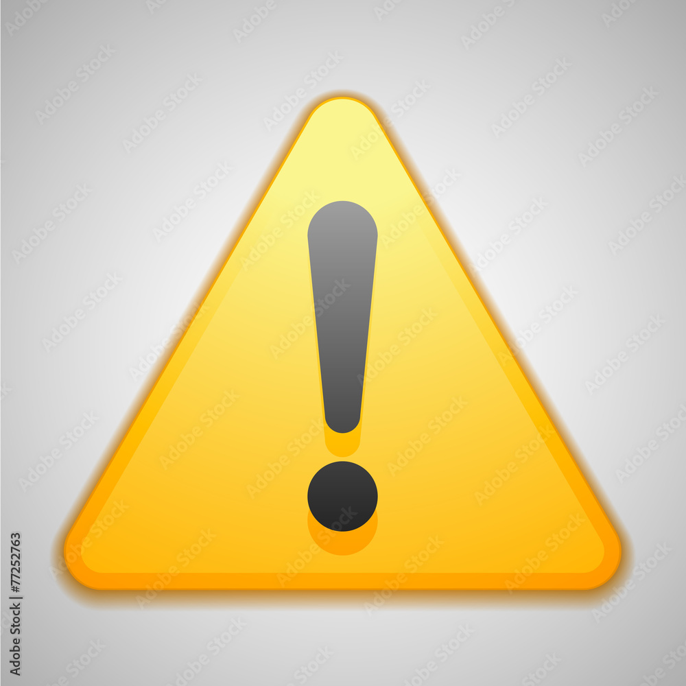 Exclamation danger sign Exclamation danger sign