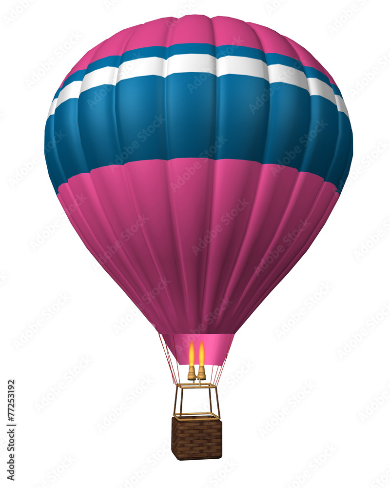 Naklejka premium hot air balloon isolated on a white background