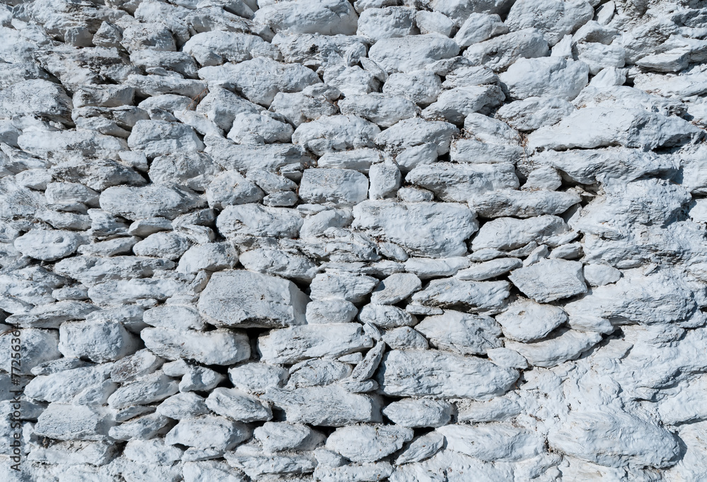 Fototapeta premium White stone wall texture background.