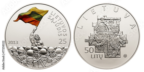 commemorative circulation  50 litas coin
