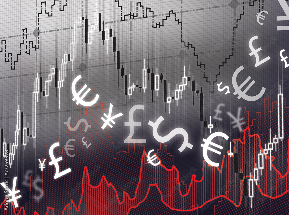 Obraz premium graphs and money symbol