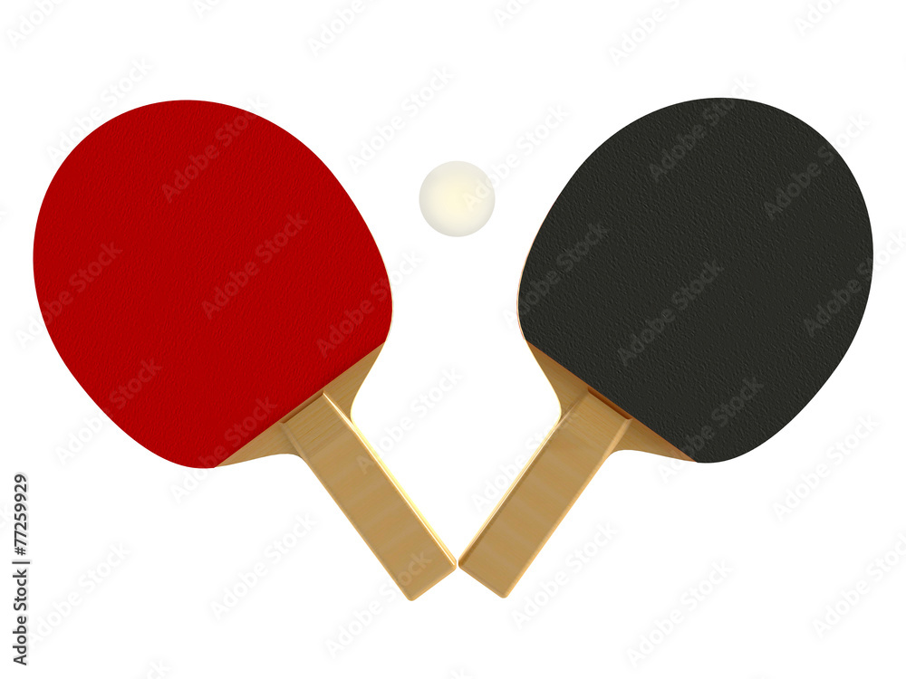 ping pong, tennis racket and ball ping pong, tennis racket and ball
