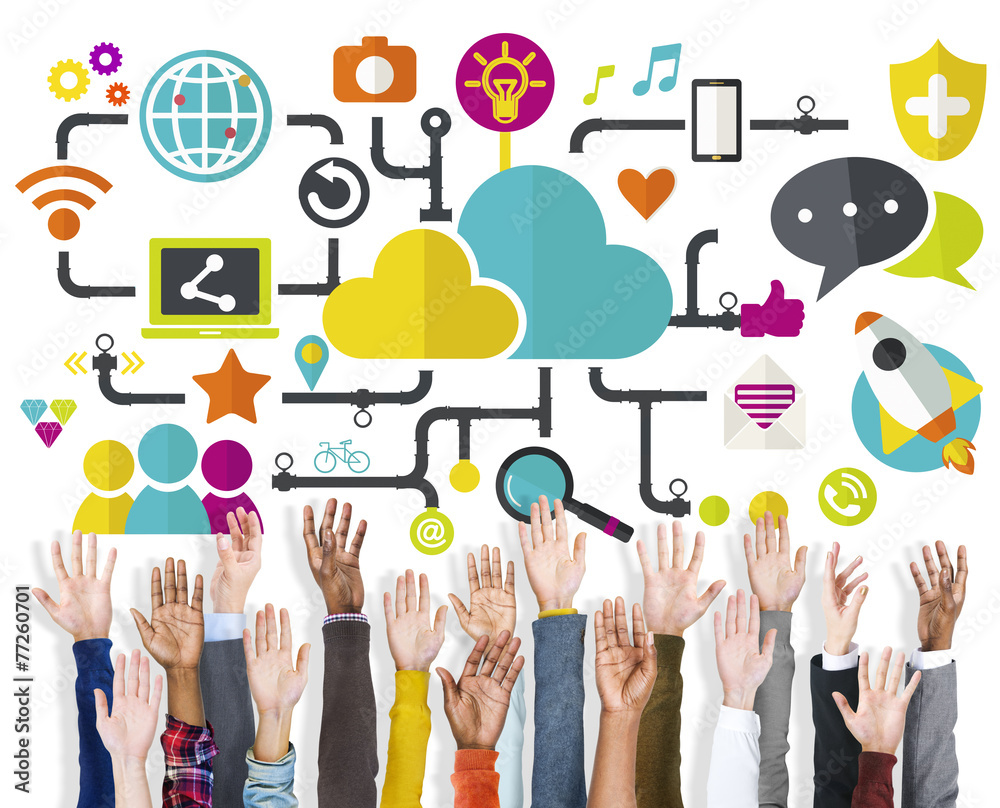 Social Media Social Networking Connection Data Storage Concept Social Media Social Networking Connection Data Storage Concept