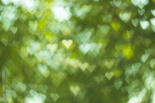 Heart nature bokeh background.