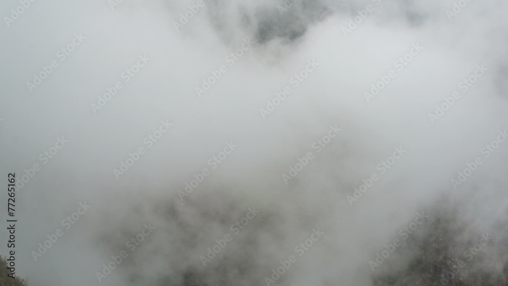 Machu Picchu in Fog Time Lapse Machu Picchu in Fog Time Lapse