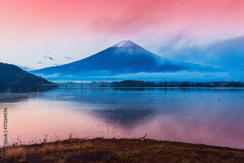 Mount Fuji at Kawakuchiko lake