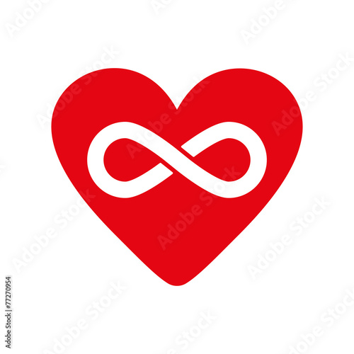 The heart and infinity icon. Heart And Infinity