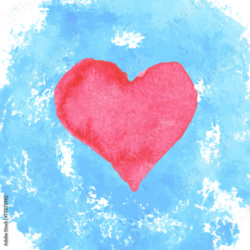 watercolor heart and stains