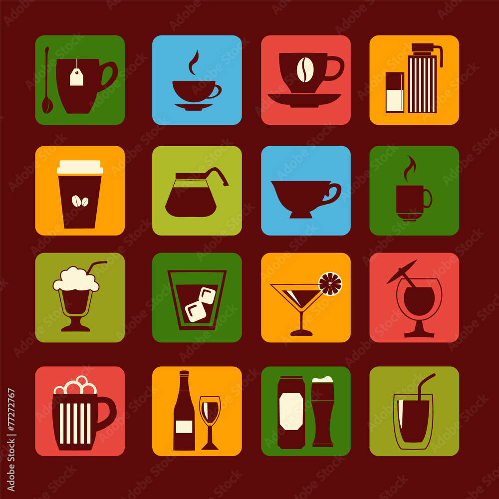 drinks and glasses - Illustration drinks and glasses - Illustration