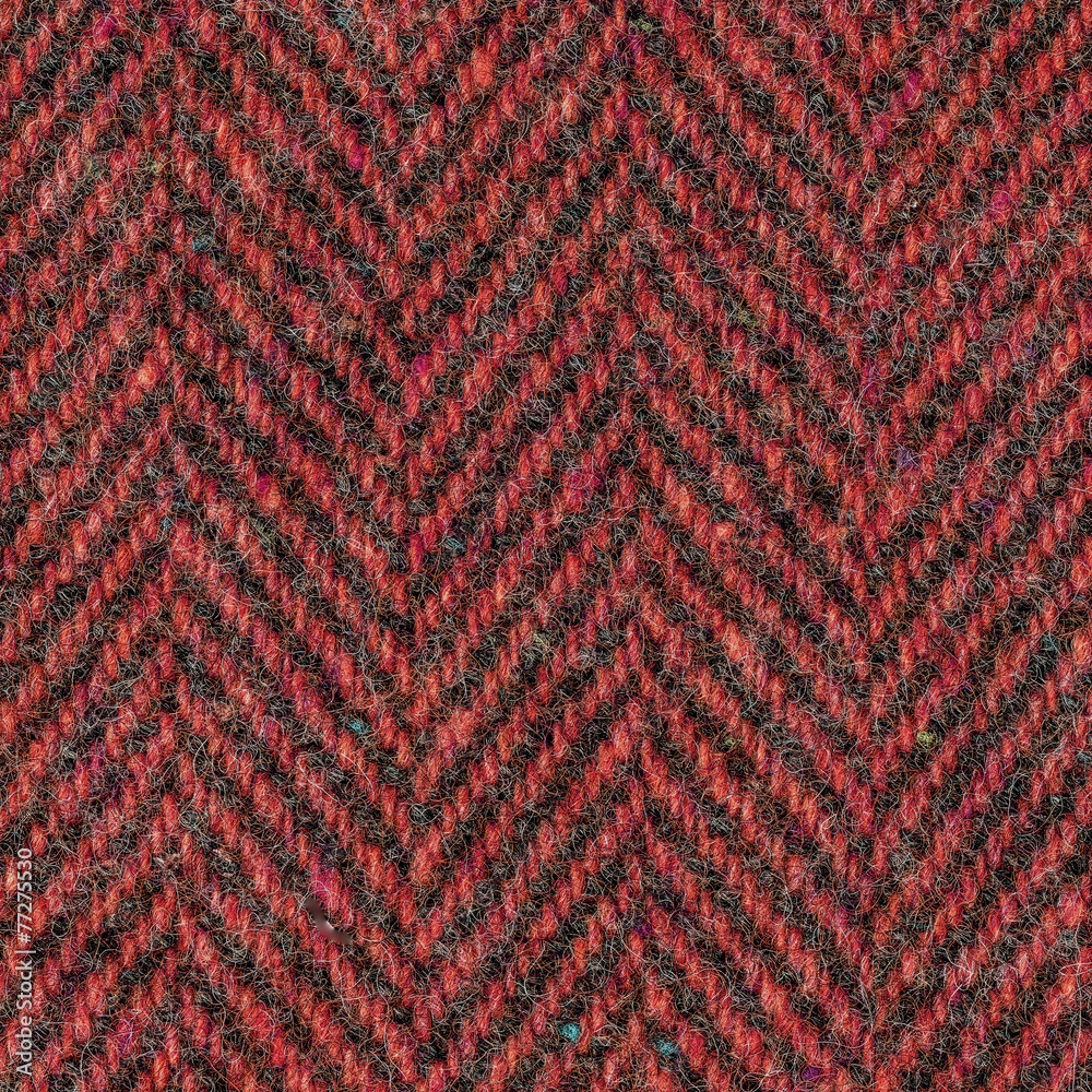 red tweed closeup