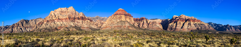 Red Rock Canyon High Resolution Panorama - obrazy, fototapety, plakaty 