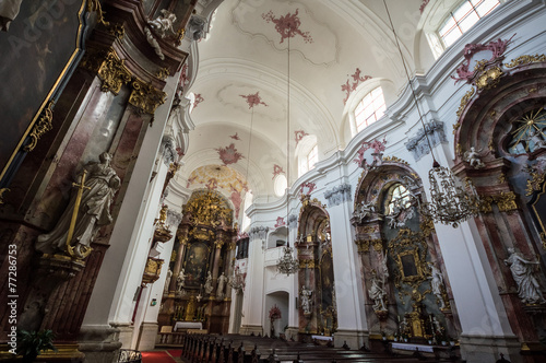 Church interior in Linz, Austria