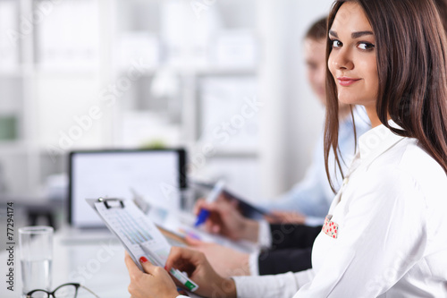 фотографія Business people working on project in office