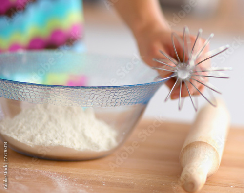 Baking ingredients for shortcrust pastry, plunger photo