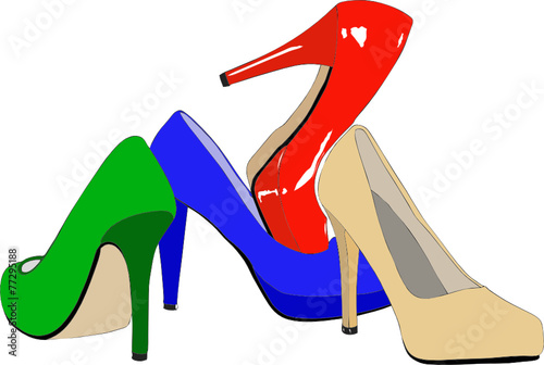 Un set di scarpe femminili photo