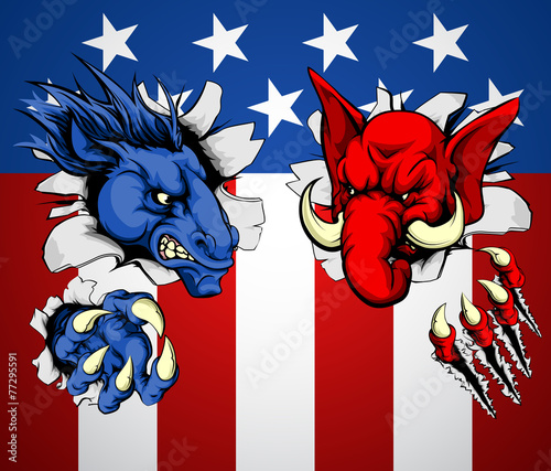 Politics Republican Democrat Concept