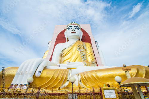 Big buddha image sit 4 side at Kyaik pun pagoda myanmar photo