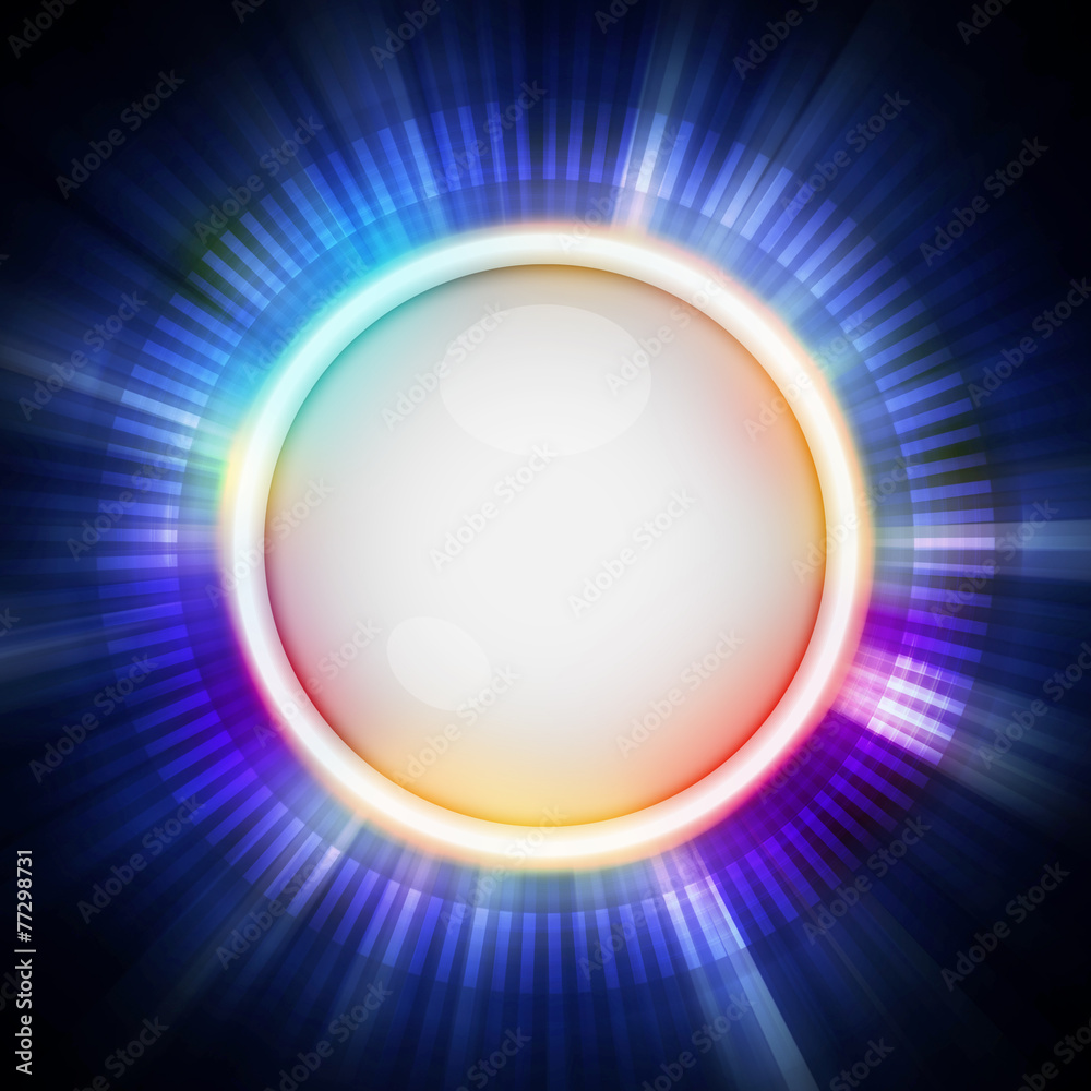 button and blue light background button and blue light background