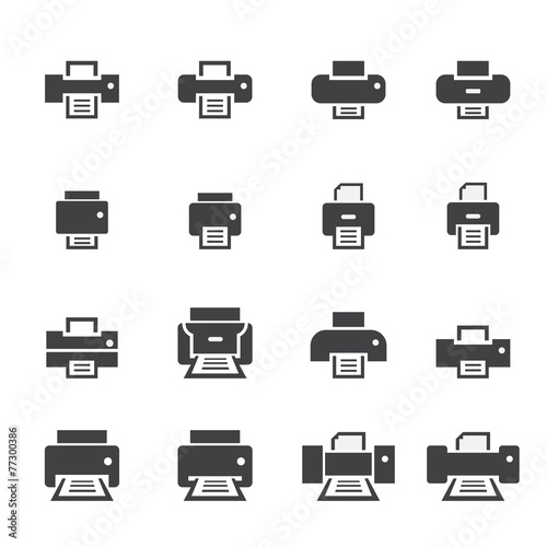 printer icon set