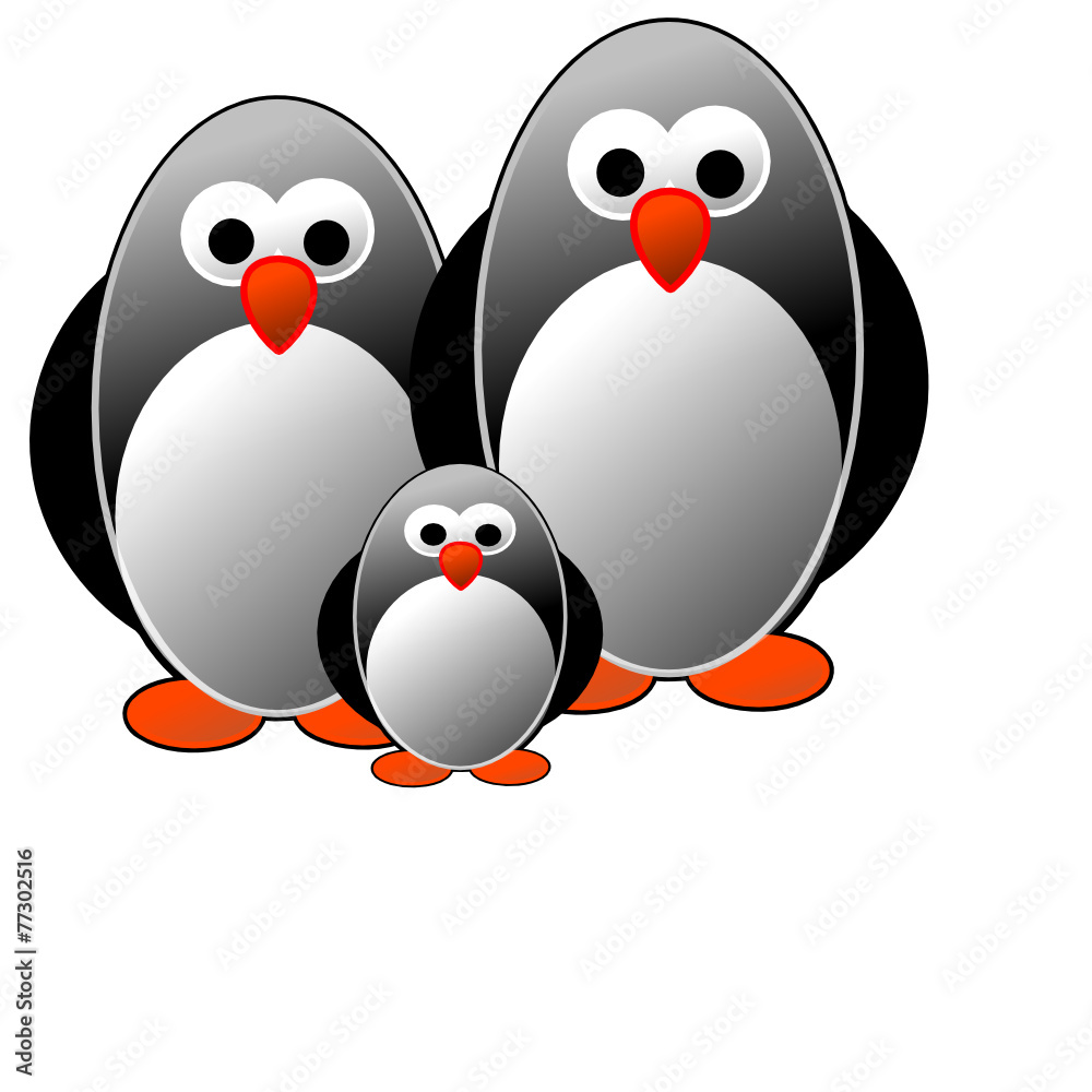 Naklejka premium pinguine