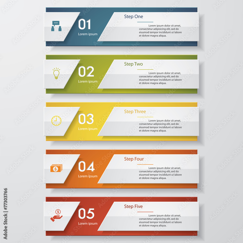 Design clean number banners template. Vector. Design clean number banners template. Vector.