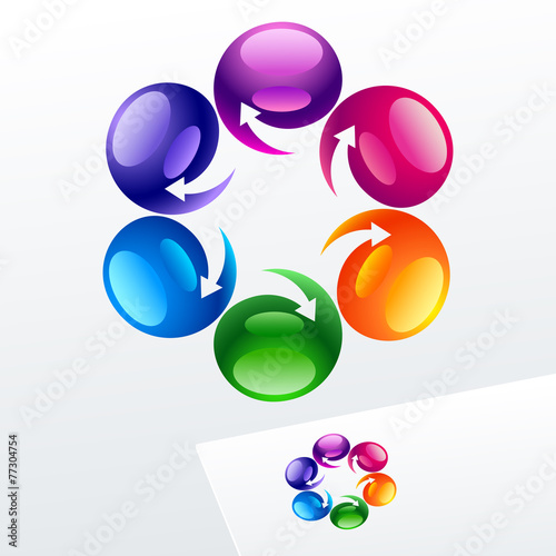 Vector sign. Logo for Business, Media, Technology