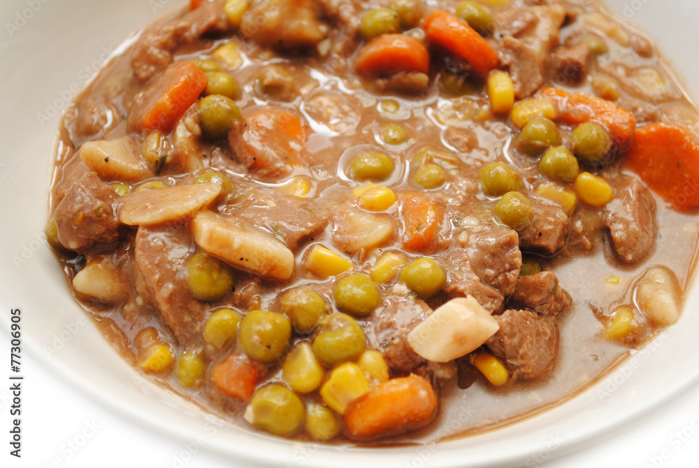 Close-Up of Hearty Stew Served in a Bowl Close-Up of Hearty Stew Served in a Bowl