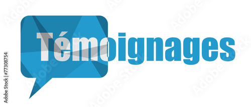 Icône TEMOIGNAGES (opinions avis service clients marketing)