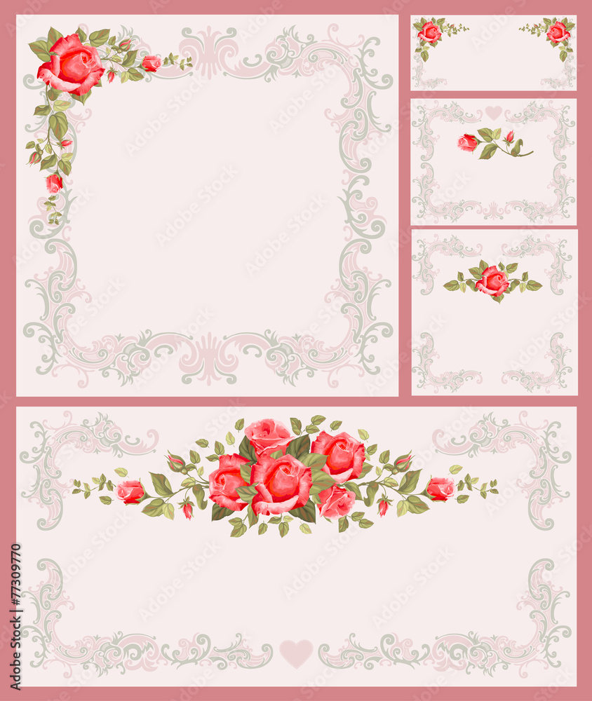 Floral frame set