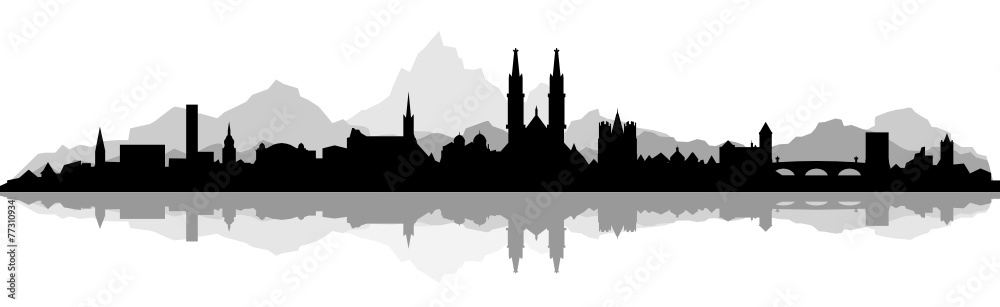 Fototapeta premium Skyline Basel