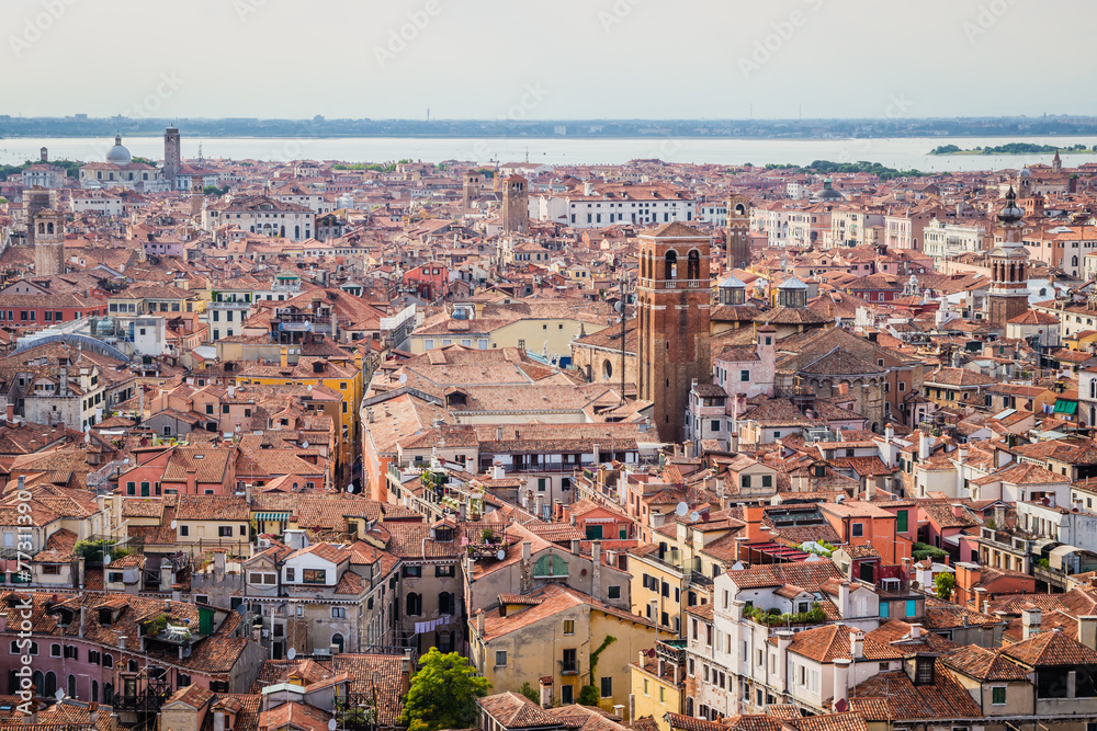 Venice cityscape - panoramic view from St Mark's Campanile