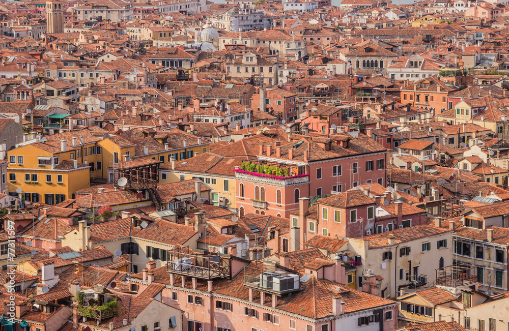 Cityscape of Venice - bird's eye view on residential district