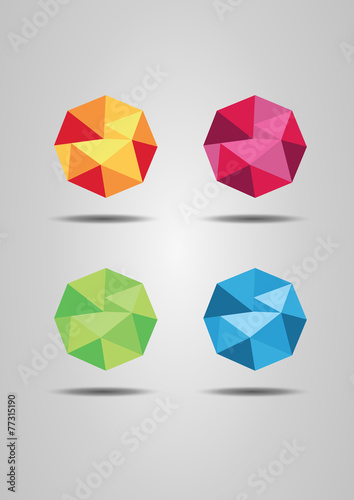 Colorful circles in the air