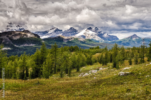 Wild landscape mountain range view, Banff national park, Canada