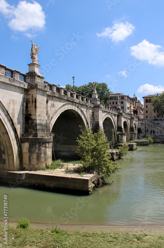 Beautiful view of Rome bridge, Italy © Tanouchka