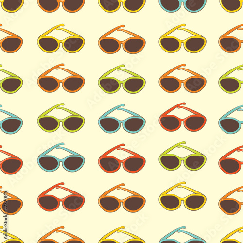 Seamless pattern with colorful sunglasses