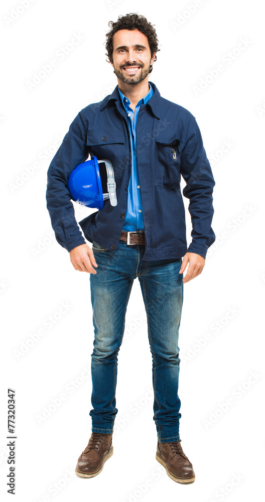 Portrait of an engineer isolated on white Portrait of an engineer isolated on white