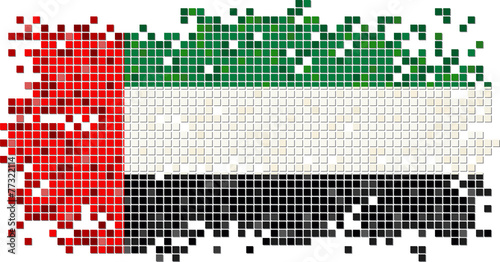 United Arab Emirates grunge tile flag. Vector illustration