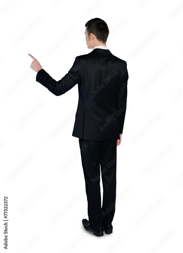 Business man point something Business man point something