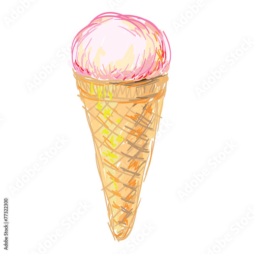 Fresh ice cream cone