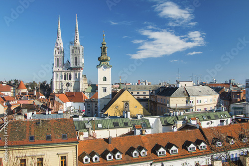 Wallpaper Mural Zagreb cathedral from Upper town Torontodigital.ca