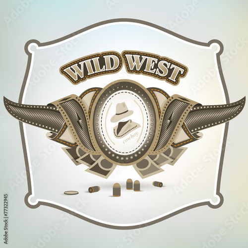 wild west cowboy element emblem