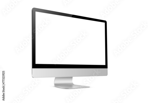 iMac display isolated on white photo