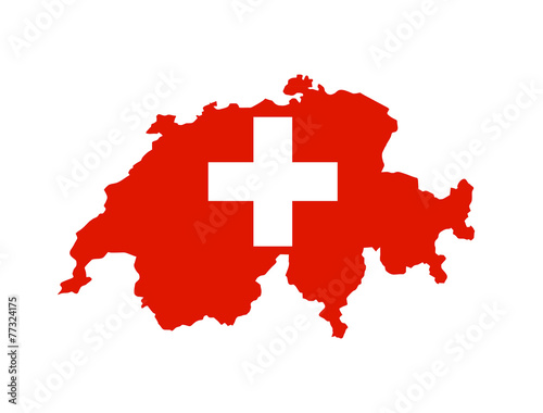switzerland flag map