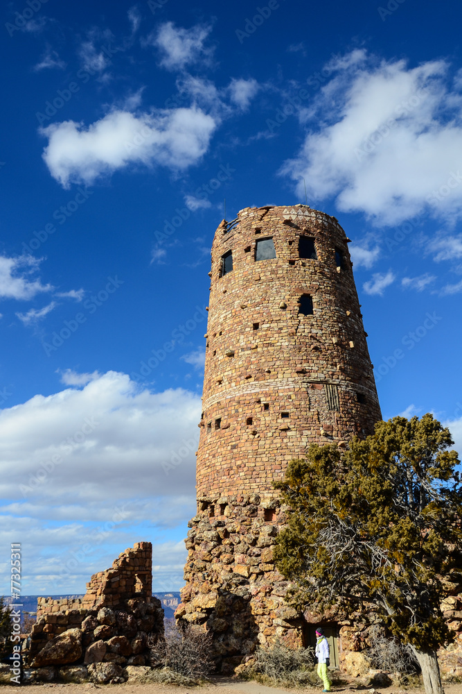 Desert View Watchtower in Grand Canyon South Rim in Arizona
