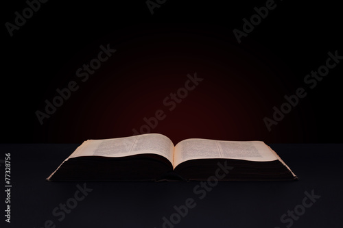 Open old book